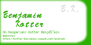 benjamin kotter business card